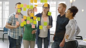 People with post-it notes